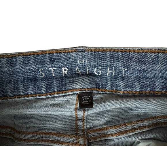 White House Black Market The Straight Crop Jeans Women's Size 4 Raw Hem Midrise - Picture 2 of 13